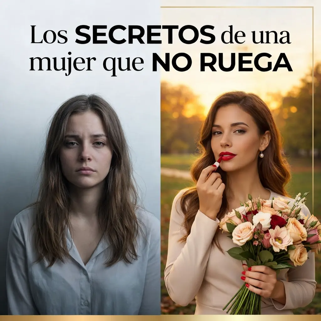Antes y después — mujer que no ruega